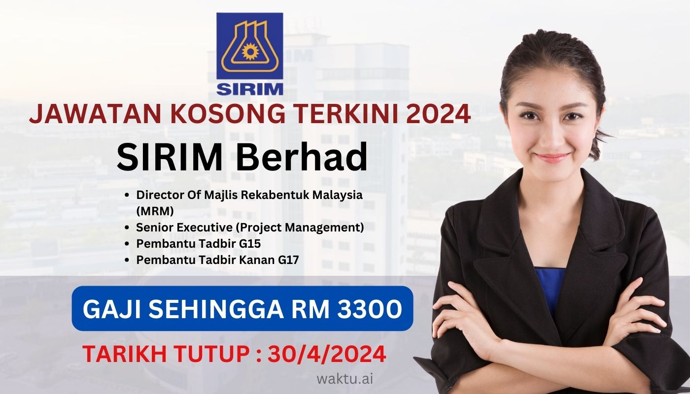 Jawatan Kosong SIRIM Berhad 2024