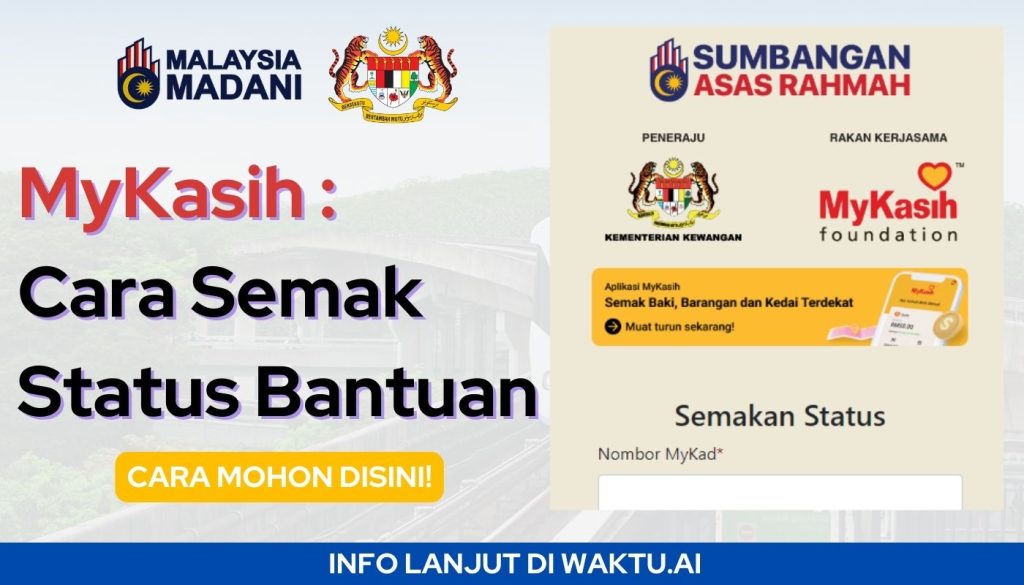 MyKasih 2024 : Semak Kelayakan dan Cara Mohon Disini