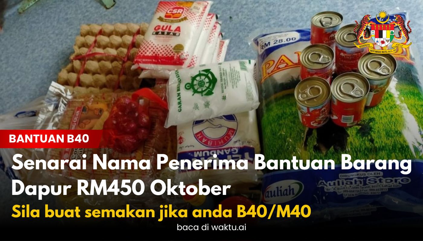 Bantuan Barang Dapur RM450 Oktober